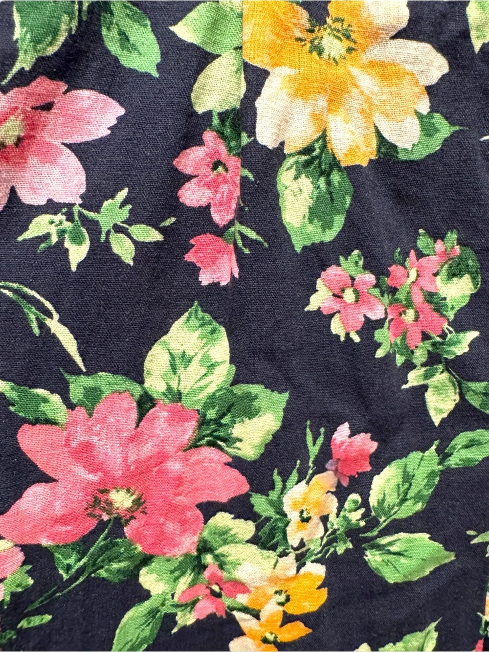 Old Navy Cami Jumpsuit Floral Linen Navy Blue XXL - Picture 4 of 12
